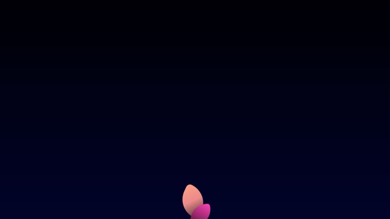 pure css blooming flowers with falling leaves