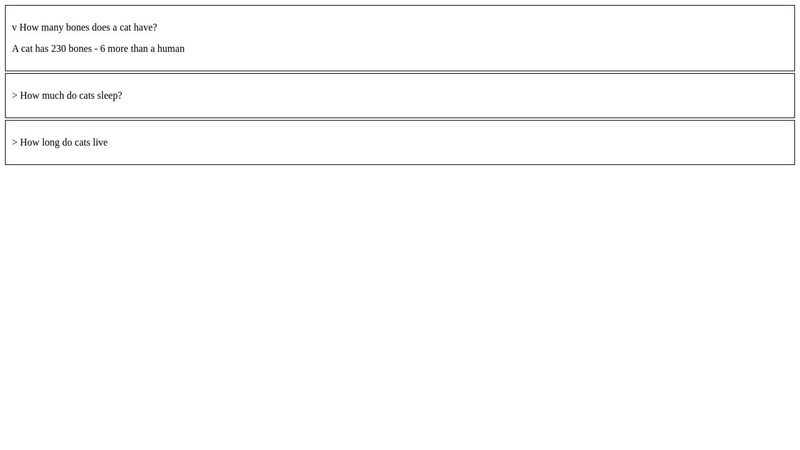 FAQ component - React template