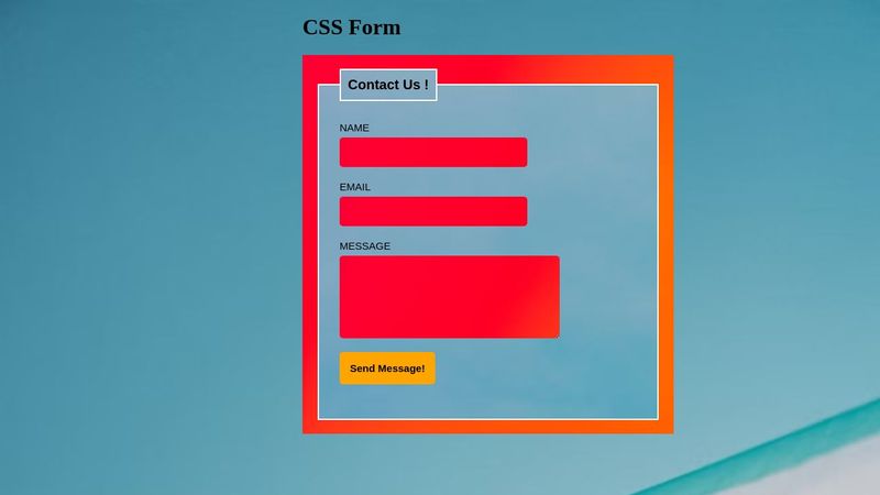 CSS3 Form