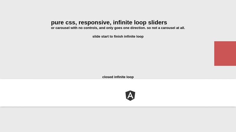 CSS - pure css responsive infinite loop sliders