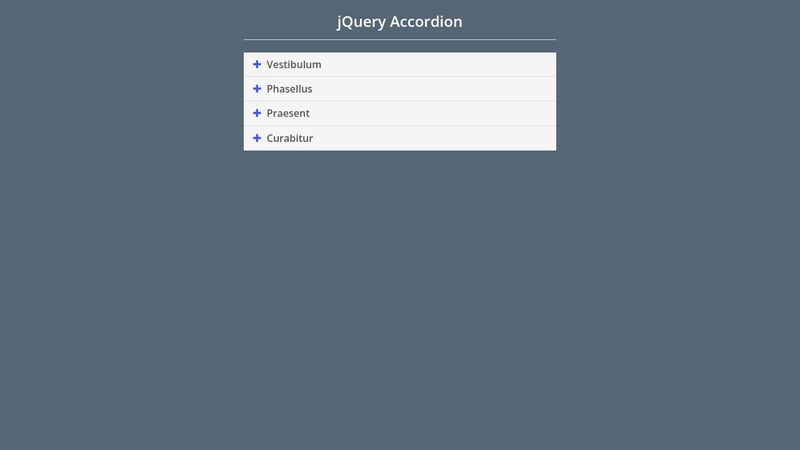 jQuery Accordion - TP