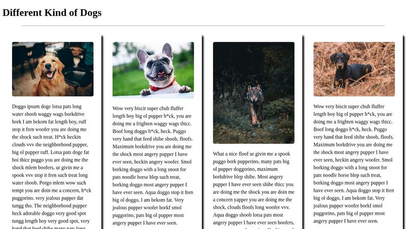 Challenges : HTML && CSS