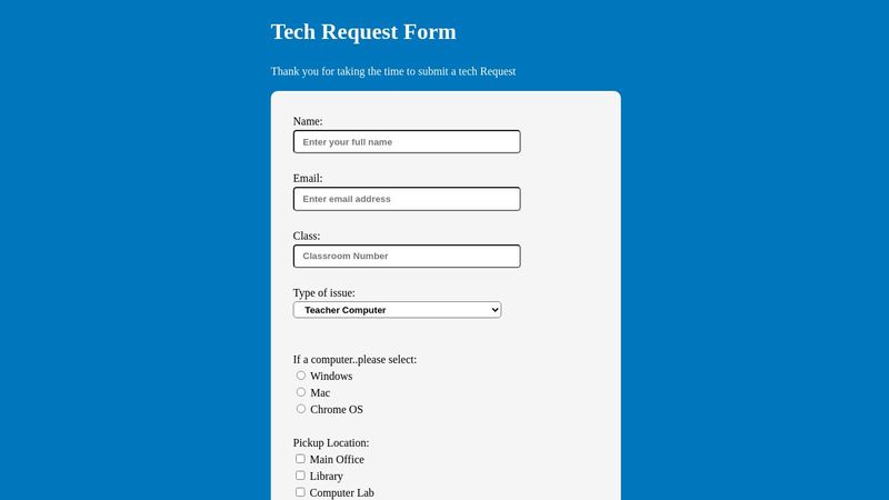 Tech Request Form