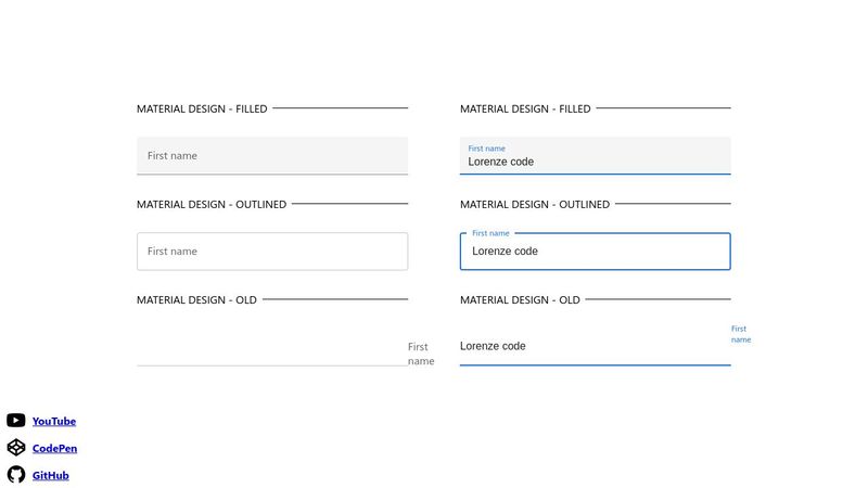 TEXT FIELDS - Google MATERIAL DESIGN Using Only HTML | CSS