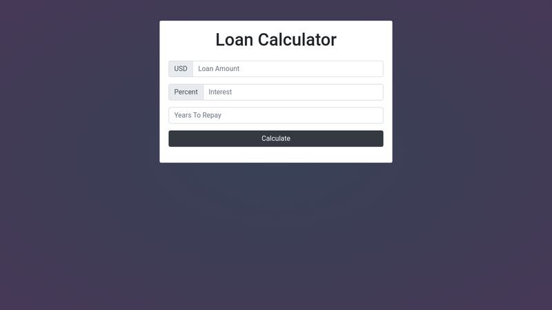 [JS Bootstrap] Mortgage Calculator