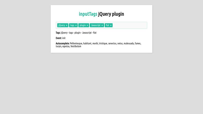 jQuery tags plugin V2