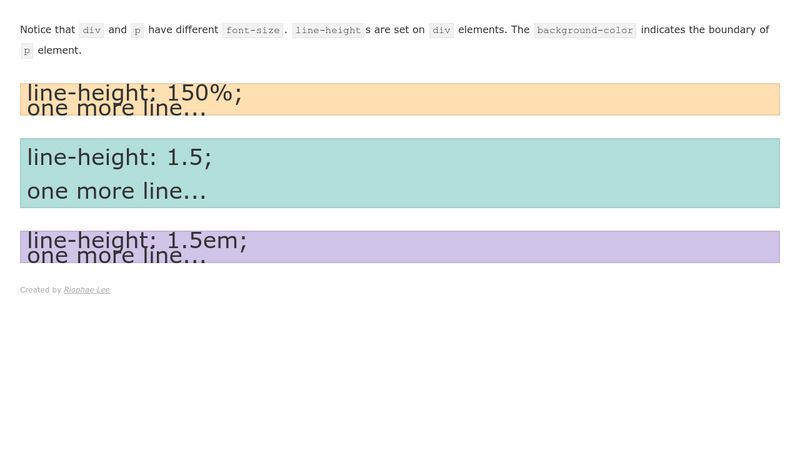 CSS line height Percents vs Decimals vs EM Unit