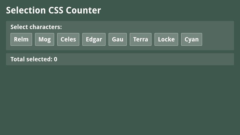 Selection CSS Counter