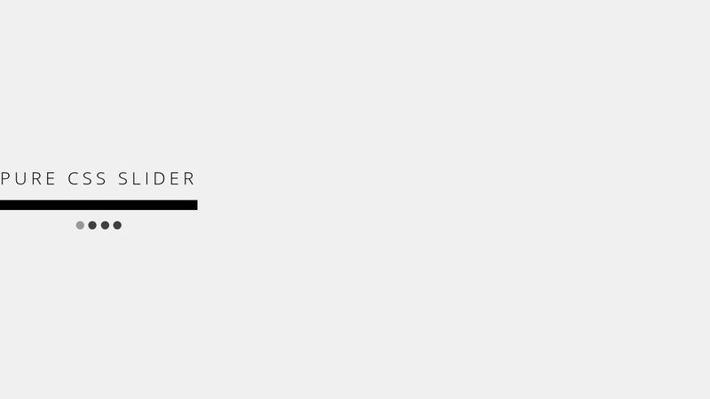 Pure CSS Slider