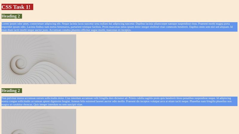 CSS Task 1+2