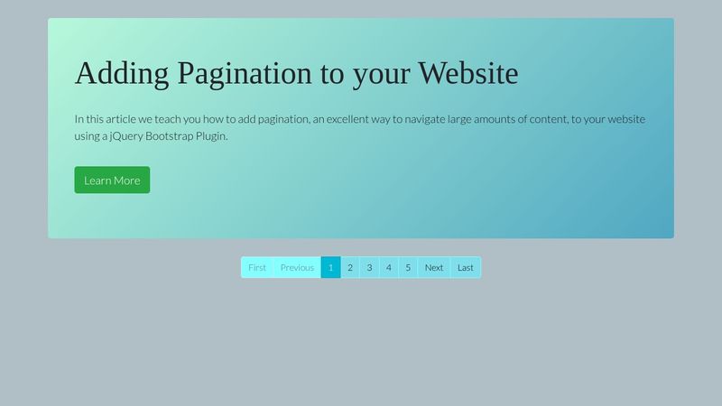 Bootstrap 4.1.3 W/twbspagination on divs