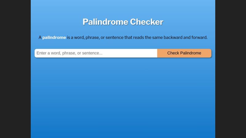Palindrome Checker