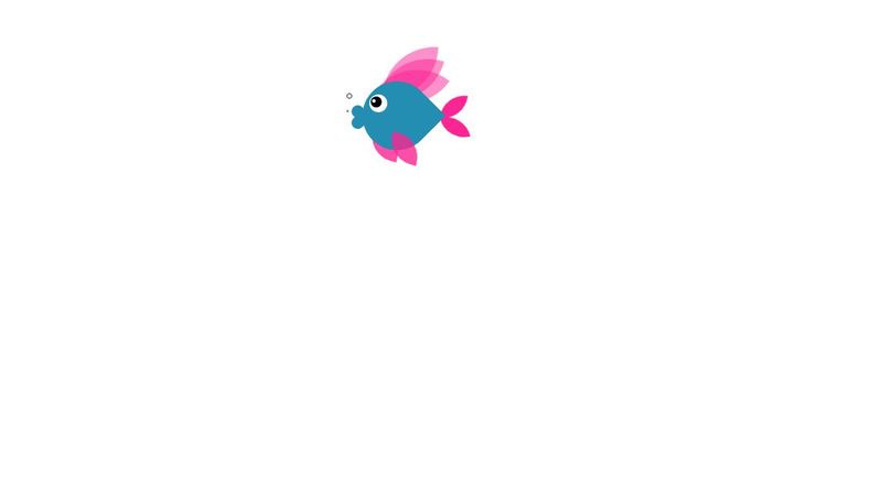 Fish animation only css