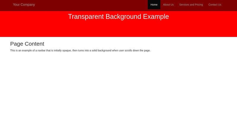 Bootstrap Transparent Responsive Navbar (Still Testing)