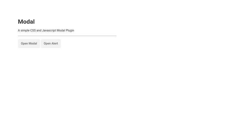 Modal, Popup and Alert