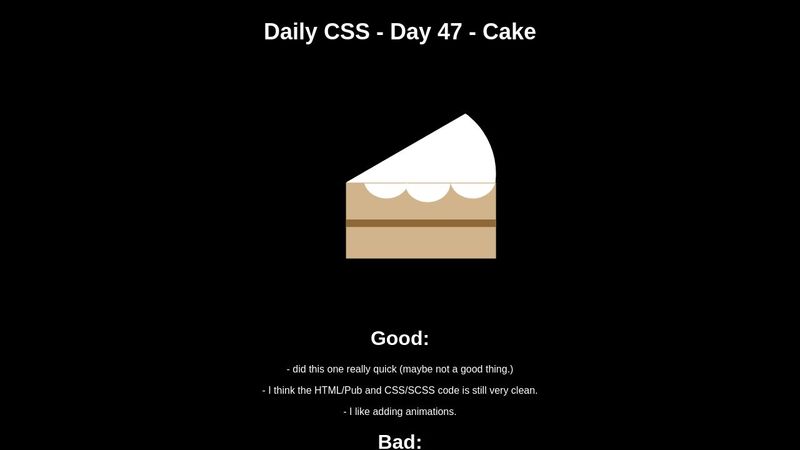 Daily CSS Day47 - Cake