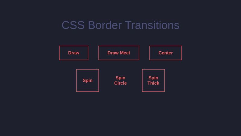 CSS Border transitions