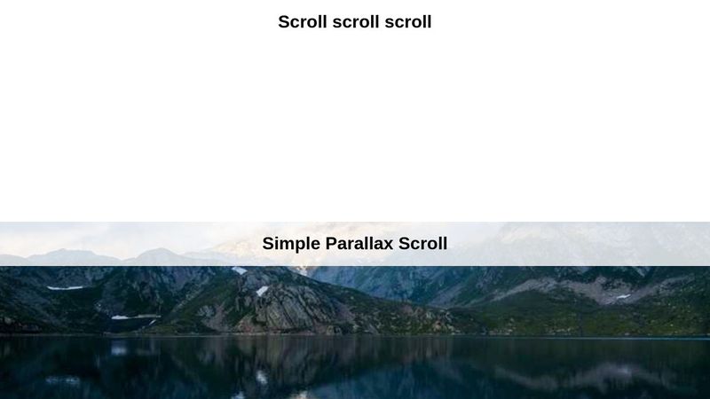 Simple Parallax Scrolling Background
