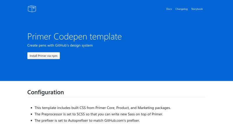 Primer Codepen template