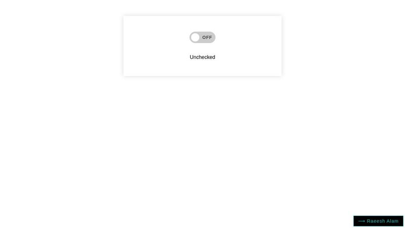 Toggle On-Off Button By CSS3