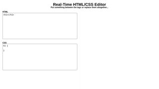 Real-Time HTML/CSS Editor