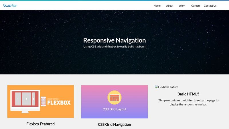Responsive Navbar Using CSS Grid/Flexbox