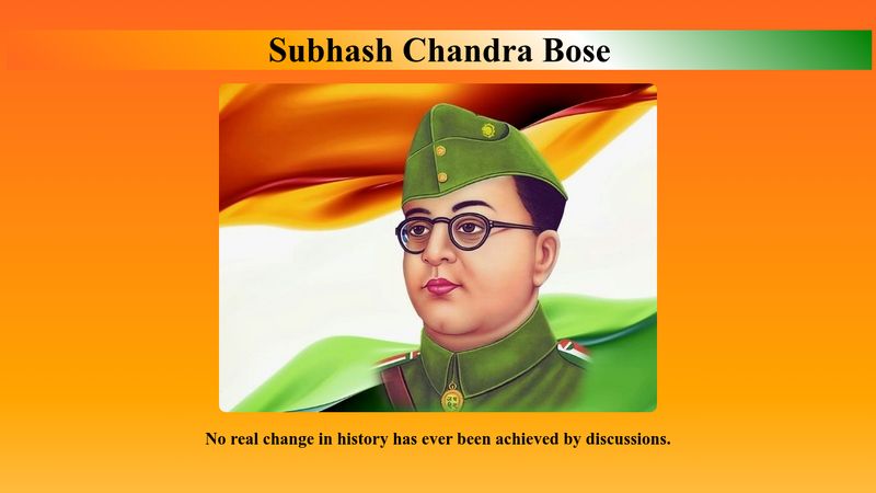 Tribute Page-Subhash Chandra Bose