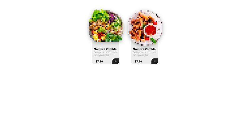 Card Food - HTML CSS