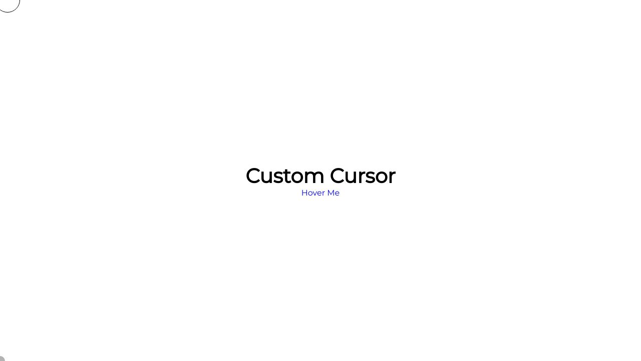 Custom Cursor Using Vanilla JS