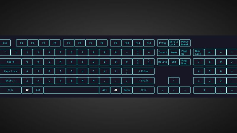 keyboard code using html and css