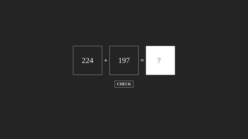 JavaScript Addition Game