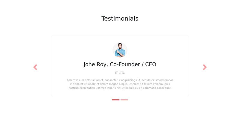 Testimonial Section Using HTML CSS & BOOTSTRAP