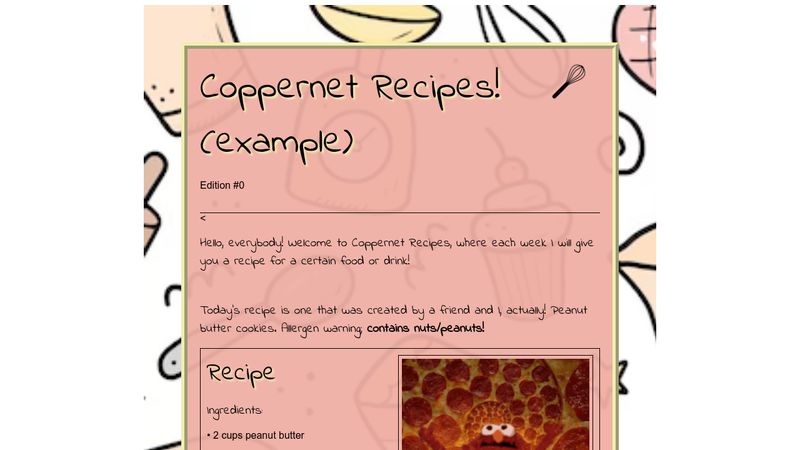 Coppernet Recipes Example (Flo)