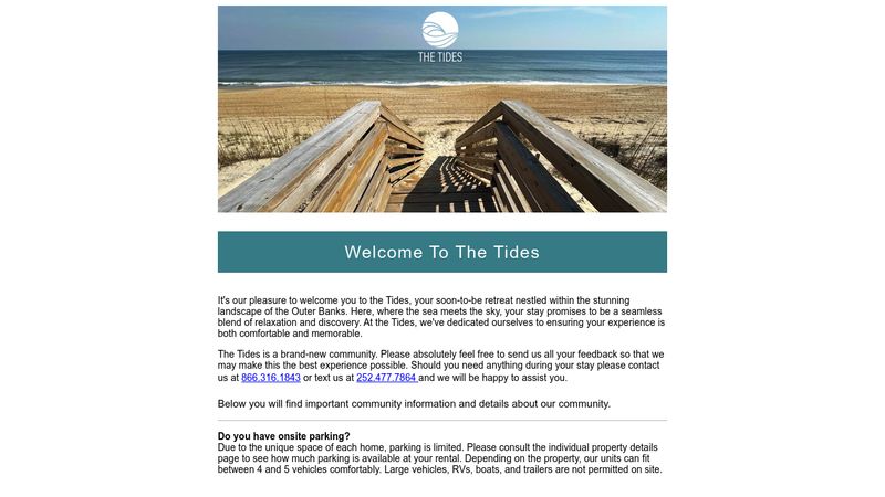 Tides Welcome Email 2024