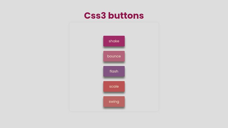 Css3 buttons Animation