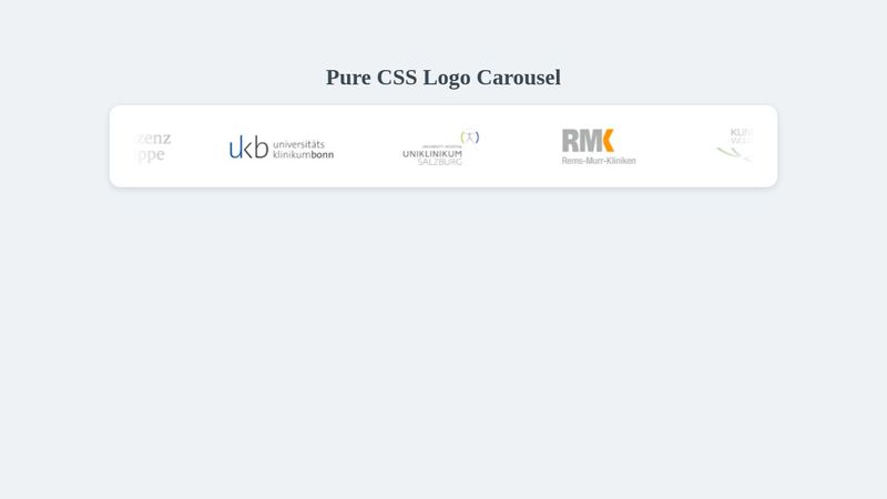Pure CSS Logo Slider Responsive