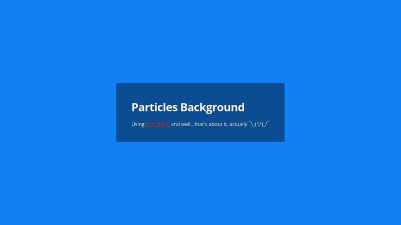 Particles background using Particles.js