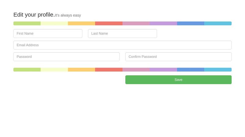 Bootstrap Edit Profile Form