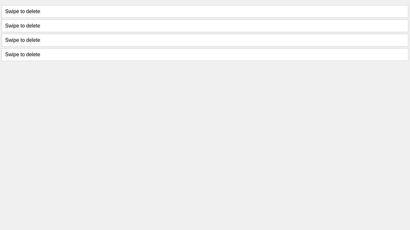 Implementing Swipe with HTML CSS and JS