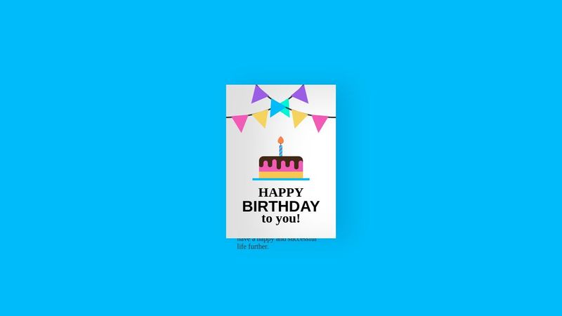 HTML & CSS Birthday Folded Card