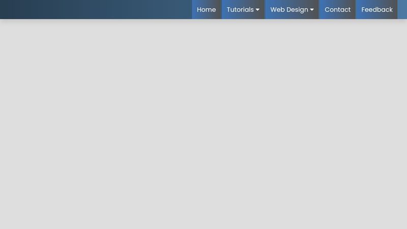 Drop down menu - HTML & CSS image.