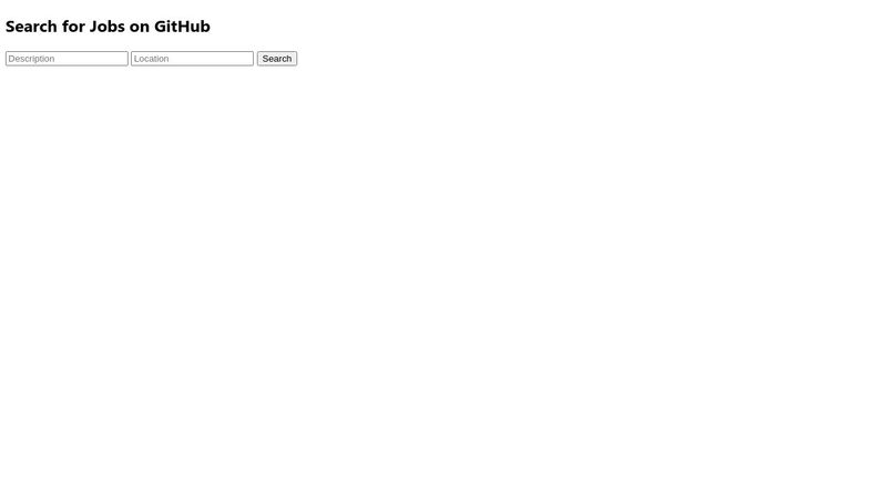 GitHub Job Search Form - Solution