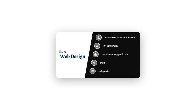 Visiting Card Design using HTML and CSS