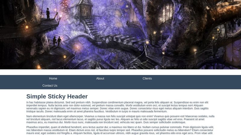 Simple Sticky header