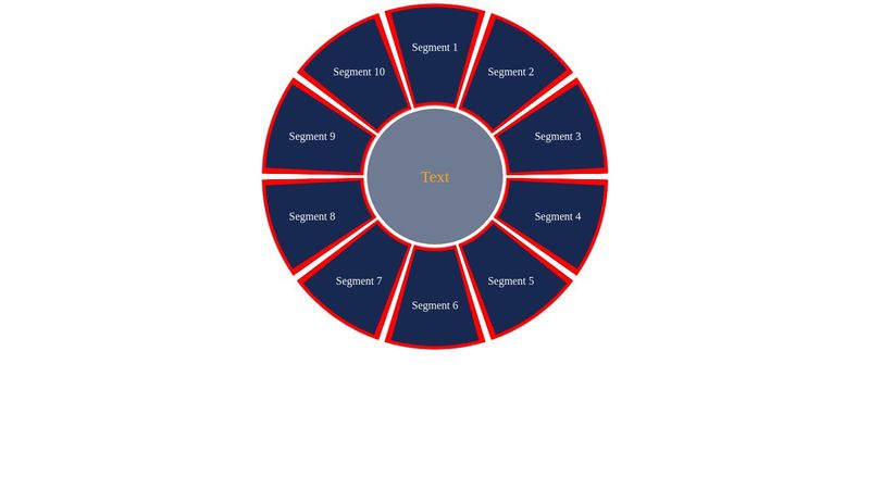 Pure CSS circle segment links