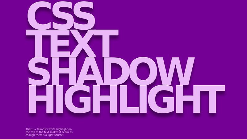 highlight compliment to a text-shadow effect