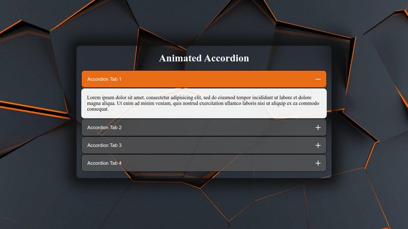 Animated Responsive JS Accordion