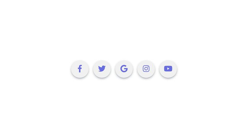 Css animation social media buttons