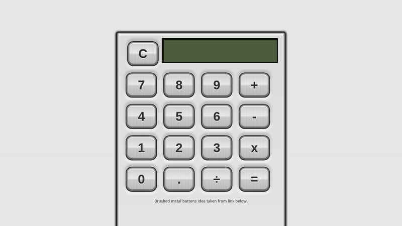 CodePen - Brushed Metal Calculator