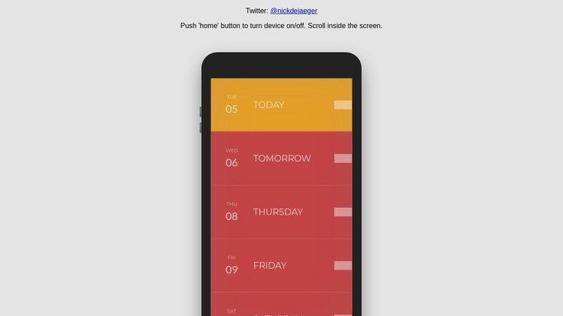 iPhone UI prototype for App development